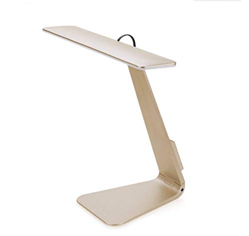 SUAVER USB LED Tischleuchten, Style to Match MacBook, Ultra 5mm dünne Tischlampe, 28 LED Licht mit 3 Helligkeitsstufen, Augenschutz Schreibtischlampe und Touch-Sensitive Control Lampen lesen (Gold) von SUAVER