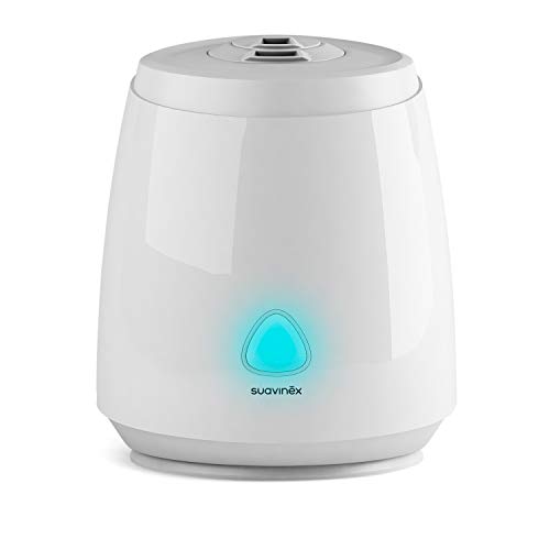 Suavinex - Luftbefeuchter SMART für Babys (leise, mit Kaltnebel, Ultraschallvernebler, Aromatherapie, LED-Nachtlichtfunktion, Steuerung mit Anwendung über Handy, kompatibel mit Alexa und Google Assist von SUAVINEX