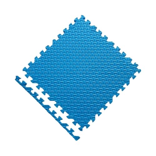Puzzle Sportgeräte Matte 12-teilige/24-teilige Puzzle-Trainingsmatte, ineinandergreifende Schaumstoff-Fitnessmatten, geeignet for das Fitnessstudio zu Hause, Yoga im Freien(Blue-12pcs) von SUBLXPoten