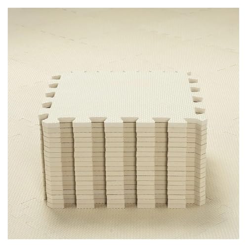 Puzzle Sportgeräte Matte 30 cm 16 stücke Puzzle Übung Matte Eva Boden Fliesen Gym Ausrüstung Matte Verriegelung Schaum Pad Kid Spielen Pad(Beige) von SUBLXPoten