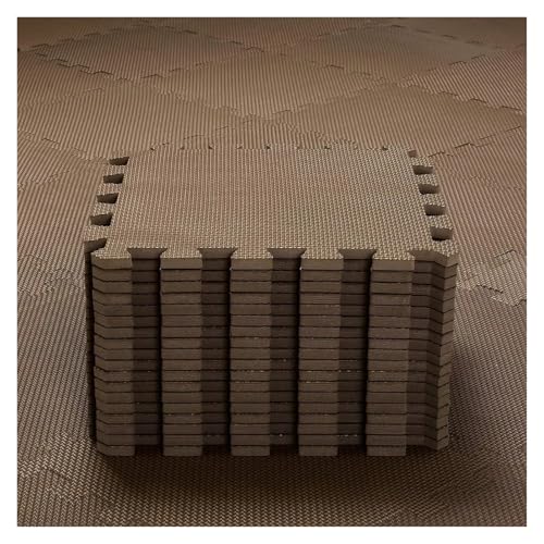 Puzzle Sportgeräte Matte 30 cm 16 stücke Puzzle Übung Matte Eva Boden Fliesen Gym Ausrüstung Matte Verriegelung Schaum Pad Kid Spielen Pad(Brown) von SUBLXPoten