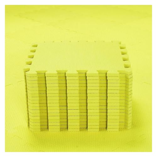 Puzzle Sportgeräte Matte 30 cm 16 stücke Puzzle Übung Matte Eva Boden Fliesen Gym Ausrüstung Matte Verriegelung Schaum Pad Kid Spielen Pad(Yellow) von SUBLXPoten