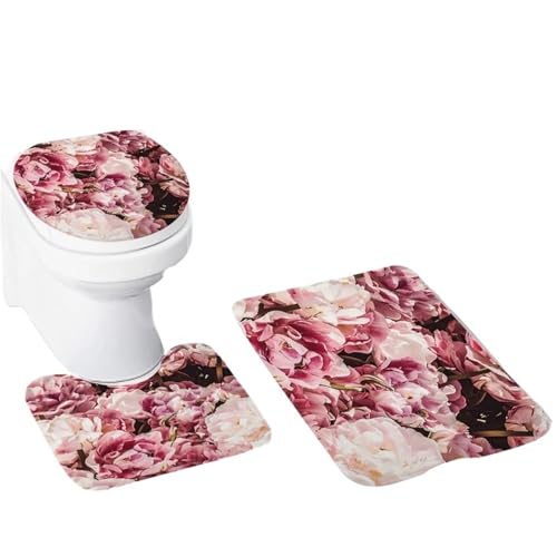SUBLXPoten Badezimmerteppich Set Home Bathroom Floor Mats Bath Foot Mat Accessories Rug Toilet Bathtub Carpet(Type1) von SUBLXPoten