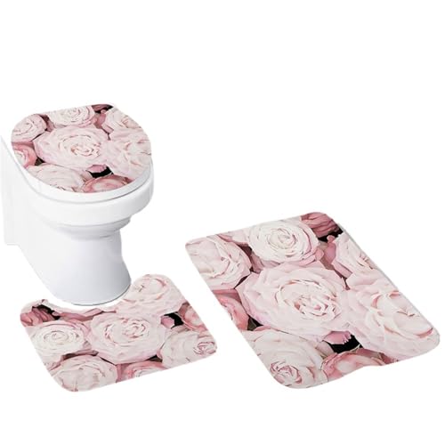 SUBLXPoten Badezimmerteppich Set Home Bathroom Floor Mats Bath Foot Mat Accessories Rug Toilet Bathtub Carpet(Type3) von SUBLXPoten