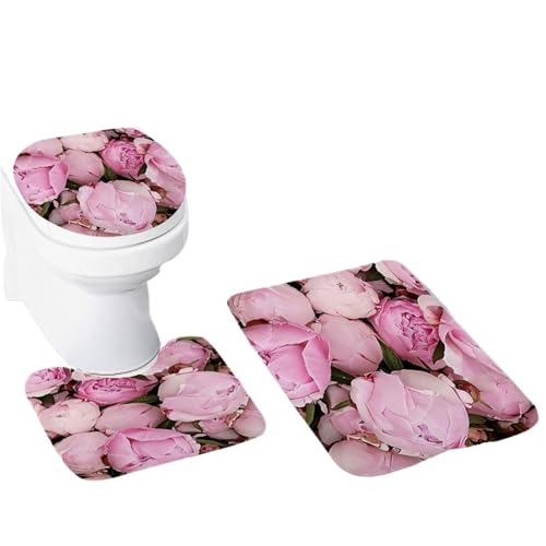 SUBLXPoten Badezimmerteppich Set Home Bathroom Floor Mats Bath Foot Mat Accessories Rug Toilet Bathtub Carpet(Type6) von SUBLXPoten