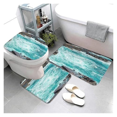SUBLXPoten Badezimmerteppich Set Kitchen Bath Bathroom Rug Shower Decorative Entrance Door Bedroom Balcony Room(Color17) von SUBLXPoten
