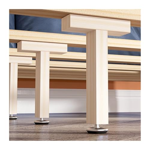 SUBLXPoten Bettbeine Massivholz Bettbrett Stützrahmen Betthalterung Verstärker Bett Reihe Skelett Stützstange Balken Stützfuß Bettgestell Stützfuß(34CM) von SUBLXPoten