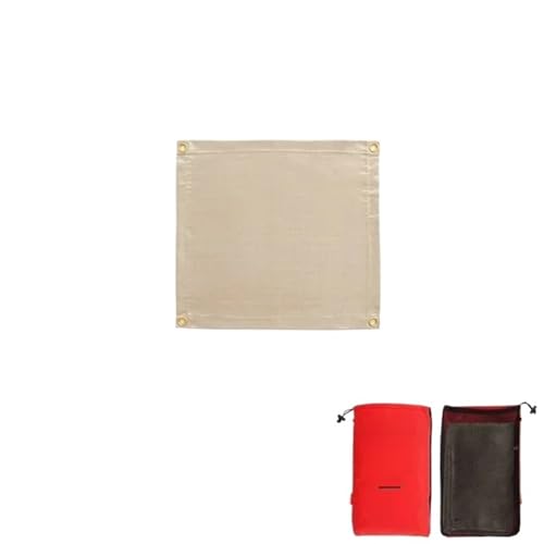 SUBLXPoten Feuerfeste Unterlage Grill Feuerfestes Tuch for Outdoor-Camping, Picknick, Grill, Isoliermatte, flammhemmende Hochtemperatur-Feuerdecke, Fiberglasmatte(Fiberglass-M-46X40cm) von SUBLXPoten