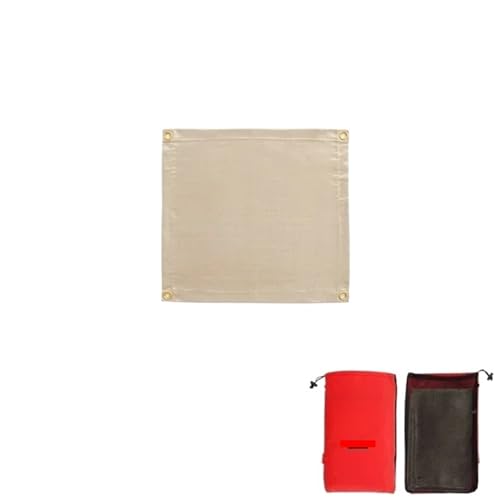 SUBLXPoten Feuerfeste Unterlage Grill Feuerfestes Tuch for Outdoor-Camping, Picknick, Grill, Isoliermatte, flammhemmende Hochtemperatur-Feuerdecke, Fiberglasmatte(Fiberglass-M-46X40cm) von SUBLXPoten