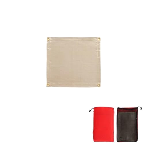 SUBLXPoten Feuerfeste Unterlage Grill Feuerfestes Tuch for Outdoor-Camping, Picknick, Grill, Isoliermatte, flammhemmende Hochtemperatur-Feuerdecke, Fiberglasmatte(M) von SUBLXPoten