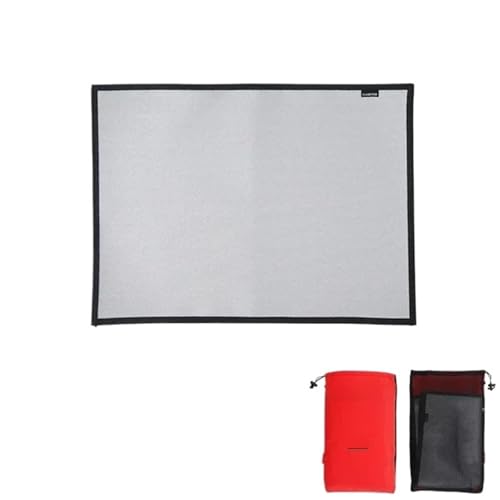 SUBLXPoten Feuerfeste Unterlage Grill Feuerfestes Tuch for Outdoor-Camping, Picknick, Grill, Isoliermatte, flammhemmende Hochtemperatur-Feuerdecke, Fiberglasmatte(Silicone-L-60X53cm) von SUBLXPoten