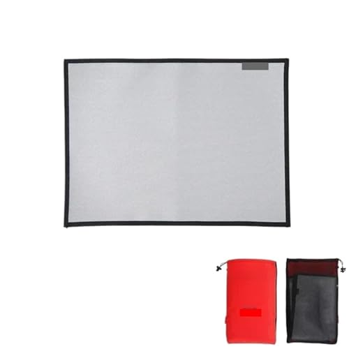 SUBLXPoten Feuerfeste Unterlage Grill Feuerfestes Tuch for Outdoor-Camping, Picknick, Grill, Isoliermatte, flammhemmende Hochtemperatur-Feuerdecke, Fiberglasmatte(Silicone-L-60X53cm) von SUBLXPoten