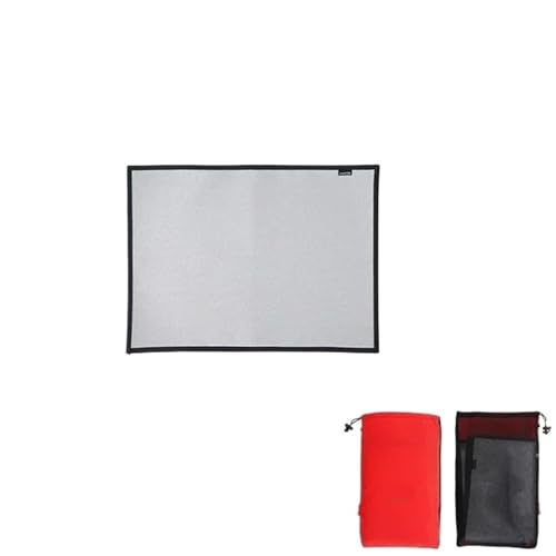 SUBLXPoten Feuerfeste Unterlage Grill Feuerfestes Tuch for Outdoor-Camping, Picknick, Grill, Isoliermatte, flammhemmende Hochtemperatur-Feuerdecke, Fiberglasmatte(Silicone-M-46X35cm) von SUBLXPoten