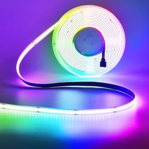 10M COB RGB LED Streifen Keine Stromversorgung Strip Lichterkette 576LEDs/M 5760LEDs 24V Dimmbar Verformbar LED Licht Band Lichtleiste Keine Ferbedienung von SUBOSI