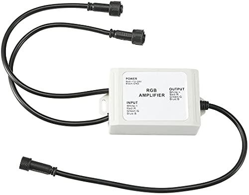 4 pin Netzteil Signal Verstärker Transformator Signal Booster Wasserdicht für Veränderbare RGB Farbe LED Deck Licht Kits,IP67 wasserdicht von SUBOSI
