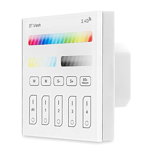 Bluetooth Mesh Smart Touch Panel 230 Volt Fernbedienung RGB/RGBW/Warmwhite+ CCT intelligenter Schalter für LED Einbaustrahle Leiste intelligentes Gerät usw. von SUBOSI