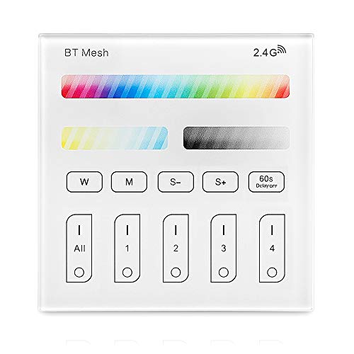 SUBOSI Bluetooth Mesh Smart Touch Panel Controller Powered By Batterien Fernbedienung RGB/RGBW/Warmwhite+ CCT intelligenter Schalter für LED Einbaustrahle Leiste intelligentes Gerät von SUBOSI