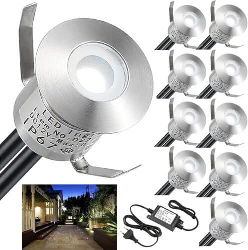 SUBOSI 10er Led Einbaustrahler aussen 0.5W Ø22mm IP67 DC12V Treppen Bodeneinbauleuchten Aussen Wasserdicht Einbaustrahler Terrasse Warmweiß Hochwertiger Edelstahl SUBOSI 10er Led Einbaustrahler aussen 0.5W Ø22mm IP67 DC12V Treppen Bodeneinbauleuchten Aussen Wasserdicht Einbaustrahler Terrasse Warmweiß Hochwertiger Edelstahl von SUBOSI