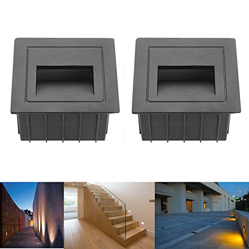 SUBOSI 2er LED Treppenlicht Aluminium 230V 2W Glas Wandleuchten Treppenlicht mit Unterputzdose Treppenlicht Wandleuchte IP65 SUBOSI 2er LED Treppenlicht Aluminium 230V 2W Glas Wandleuchten Treppenlicht mit Unterputzdose Treppenlicht Wandleuchte IP65 von SUBOSI