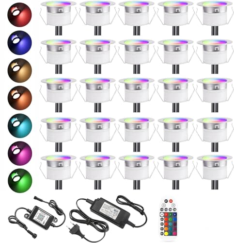 SUBOSI 30er Bluetooth RGB Led Bodeneinbaustrahle Aussen 0.6W Ø30mm IP67 Wasserdicht LED Einbaustrahler Terrasse Küche Garten Led LampeFull Kit SUBOSI 30er Bluetooth RGB Led Bodeneinbaustrahle Aussen 0.6W Ø30mm IP67 Wasserdicht LED Einbaustrahler Terrasse Küche Garten Led LampeFull Kit von SUBOSI