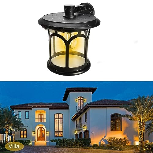 SUBOSI Solarleuchten Solarlampen für Außen Solar Wandlaterne mit Bewegungsmelder, 3 Beleuchtungsmodi, IP65 Wasserdicht Solarlampe für Garten Hof Eingangsbereich Garage Warmweiß von SUBOSI