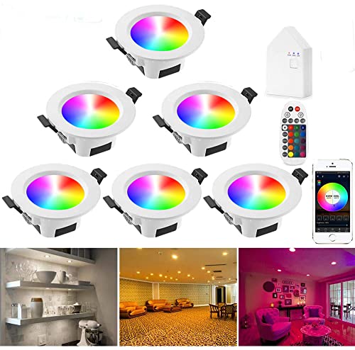 SUBOSI Wlan Bluetooth 9W LED Einbaustrahler RGBW+CCT 5 in 1 Einbauleuchte Spot Dimmbar 230 Volt Einbauleuchten mit Bluetooth Fernbedienung,BT Mesh Smart Bridge SUBOSI Wlan Bluetooth 9W LED Einbaustrahler RGBW+CCT 5 in 1 Einbauleuchte Spot Dimmbar 230 Volt Einbauleuchten mit Bluetooth Fernbedienung,BT Mesh Smart Bridge von SUBOSI
