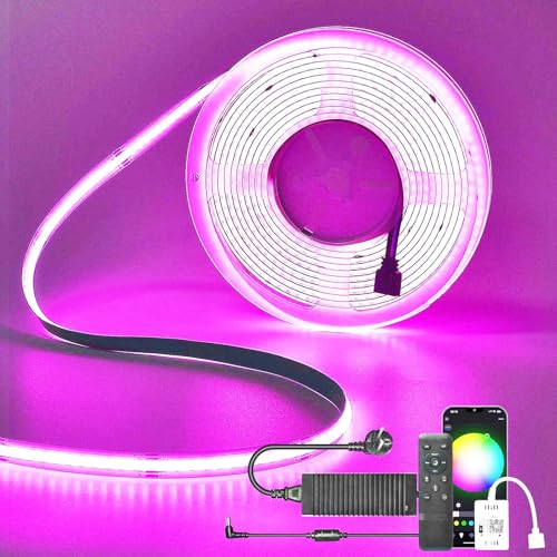 WIFI 10M COB RGB LED Streifen Strip Lichterkette 576LEDs/M 5760LEDs 24V Dimmbar Verformbar LED Licht mit intelligent Ferbedienung,Band Lichtleiste Arbeitet mit Google Home Assistant/Alexa WIFI 10M COB RGB LED Streifen Strip Lichterkette 576LEDs/M 5760LEDs 24V Dimmbar Verformbar LED Licht mit intelligent Ferbedienung,Band Lichtleiste Arbeitet mit Google Home Assistant/Alexa von SUBOSI