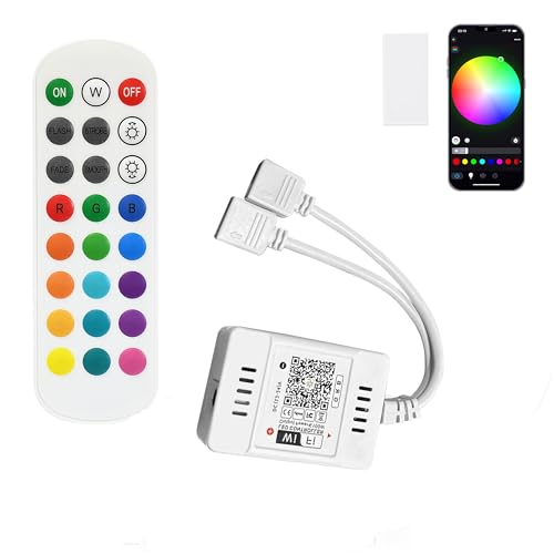 WIFI RGB 10M/5M Led Streifen Kontroller mit 2 Steckdosen, kompatibel mit Alexa und Google Home, mit 24 Tasten Fernbedienung Für DC12-24V RGB led strip,Sound Aktiviert,16 Mio Farben,Timer von SUBOSI