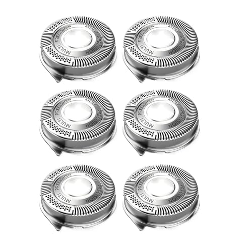 SUBRAZRP SH50-Ersatzköpfe, Kompatibel Mit Philips, Kompatibel Mit Norelco, Shavers Series 5000, HQ8-Ersatzköpfe, SH50/52-Klingen-Rasierer-Ersatz(6pcs) von SUBRAZRP
