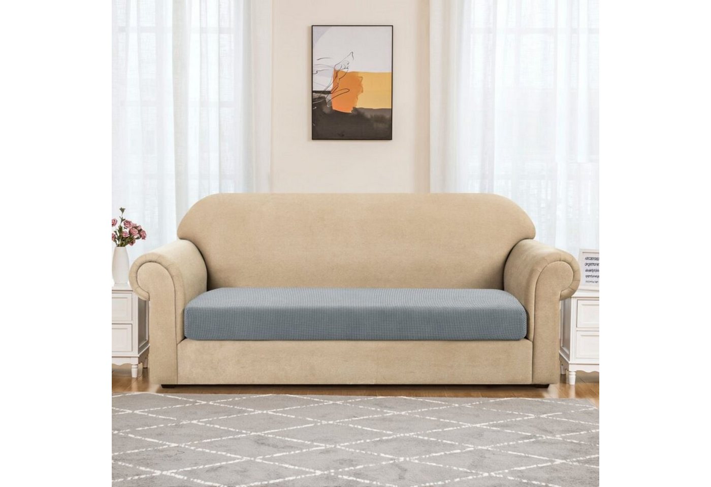 Sofahusse 1/2/3 Sitzer Sofa Sitzkissenbezug, SUBRTEX, Elastischer Stoff von SUBRTEX