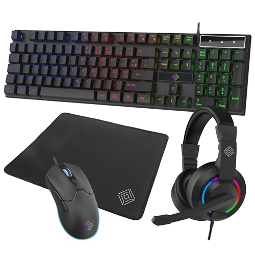 Subsonic AZERTY 4-in-1 Gaming-Headset für PC-Tastatur, Gaming-Matten Subsonic AZERTY 4-in-1 Gaming-Headset für PC-Tastatur, Gaming-Matten von SUBSONIC