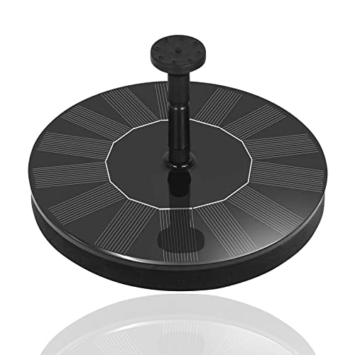 SUBTLETY 1.4W Solar Springbrunnen für Gartenteiche Mini Teichpumpe Kit Brunnenpumpen inkl. Solarpanel & 4 Sprüheffekte Solarbrunnen Fontäne Pumpe für Schwimmender Vogelbad Pool von SUBTLETY