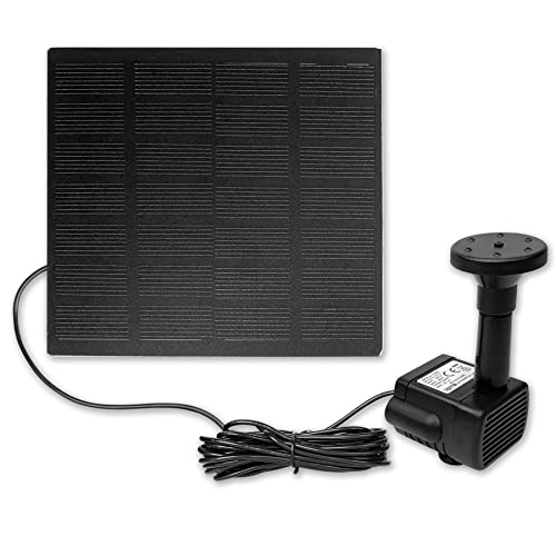 SUBTLETY 1.8W Solar Springbrunnen für Gartenteiche Mini Teichpumpe Kit Brunnenpumpen inkl. Solarpanel & 4 Sprüheffekte Solarbrunnen Fontäne Pumpe für Schwimmender Vogelbad Pool von SUBTLETY