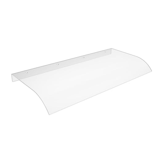 SUBTLETY 100x50cm PET-Kunststoff Vordach für Haustür UV-Schutz & Regenschutz Türdach Transparent Überdachung Pultbogenvordach Markisen Wetterfest Pultvordach für Haustür Fenster Balkon Terrassen von SUBTLETY