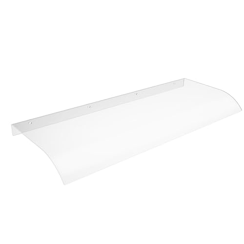 SUBTLETY 120x50cm PET-Kunststoff Vordach für Haustür UV-Schutz & Regenschutz Türdach Transparent Überdachung Pultbogenvordach Markisen Wetterfest Pultvordach für Haustür Fenster Balkon Terrassen von SUBTLETY
