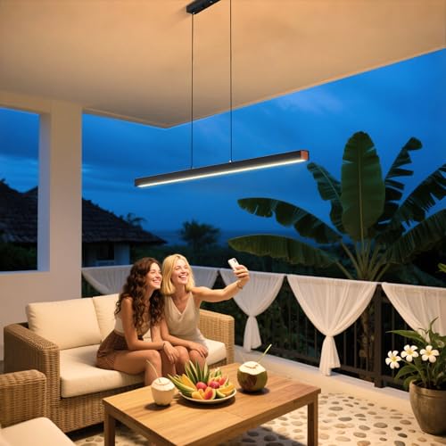 SUBTLETY 150cm LED Hängeleuchten 60W Dimmbar Modern Pendelleuchten Hängend Esstischlampe mit Höhenverstellbar Schleuder & Fernbedienung, Linear Design Lichtstreifen für Wohnzimmer Esszimmer Büro SUBTLETY 150cm LED Hängeleuchten 60W Dimmbar Modern Pendelleuchten Hängend Esstischlampe mit Höhenverstellbar Schleuder & Fernbedienung, Linear Design Lichtstreifen für Wohnzimmer Esszimmer Büro von SUBTLETY