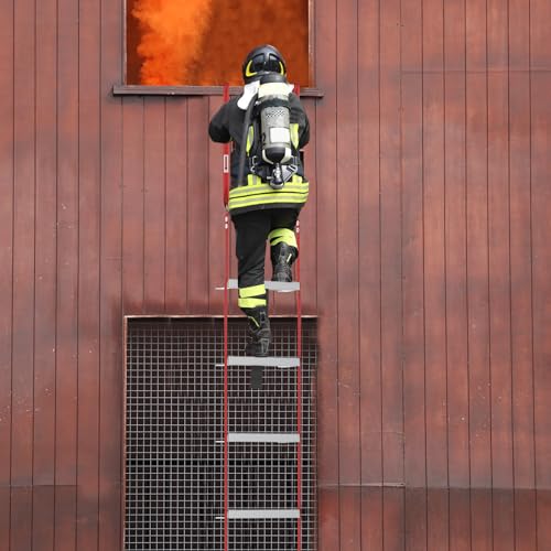 SUBTLETY 15m Haushalt Feuerleitern Aluminium Feuerfeste Rettungsleiter Strickleiter mit Teleskpierbare Leiterhaken Faltbare Sicherheitsleitern Tragfähigkeit bis 450KG Fluchtleiter für Balkon Fenster SUBTLETY 15m Haushalt Feuerleitern Aluminium Feuerfeste Rettungsleiter Strickleiter mit Teleskpierbare Leiterhaken Faltbare Sicherheitsleitern Tragfähigkeit bis 450KG Fluchtleiter für Balkon Fenster von SUBTLETY