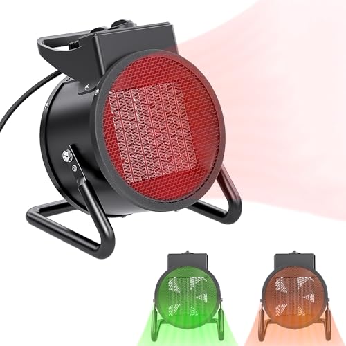 SUBTLETY 2000W Innenraum Heizlüfter Elektroheizer PTC Keramik Elektroheizkörper 2 Leistungsstufen Elektro-Heizung mit Ventilatorfunktion Heizgebläse für 20m² Büro Garage Baustelle Werkstatt von SUBTLETY