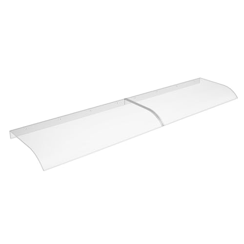 SUBTLETY 200x50cm PET-Kunststoff Vordach für Haustür UV-Schutz & Regenschutz Türdach Transparent Überdachung Pultbogenvordach Markisen Wetterfest Pultvordach für Haustür Fenster Balkon Terrassen von SUBTLETY
