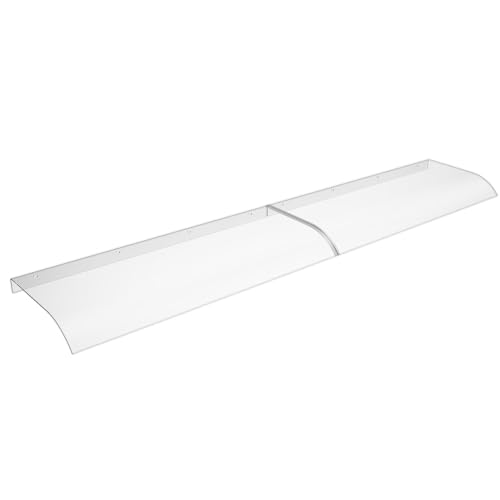 SUBTLETY 240x50cm PET-Kunststoff Vordach für Haustür UV-Schutz & Regenschutz Türdach Transparent Überdachung Pultbogenvordach Markisen Wetterfest Pultvordach für Haustür Fenster Balkon Terrassen von SUBTLETY