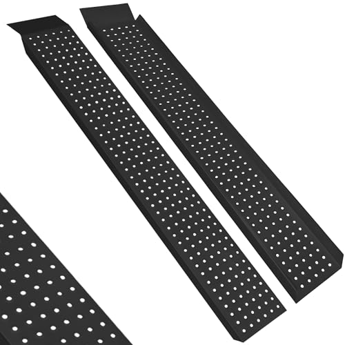 SUBTLETY 2er Laderampen Set Verzinkter Stahl Auffahrrampe mit rutschfeste Oberfläche 160cm Verladerampe Auffahrkeile für Motorrad Rasenmäher Rollstuhl Fahrrad Bordsteinrampe max. 400KG/Paar (Schwarz) SUBTLETY 2er Laderampen Set Verzinkter Stahl Auffahrrampe mit rutschfeste Oberfläche 160cm Verladerampe Auffahrkeile für Motorrad Rasenmäher Rollstuhl Fahrrad Bordsteinrampe max. 400KG/Paar (Schwarz) von SUBTLETY