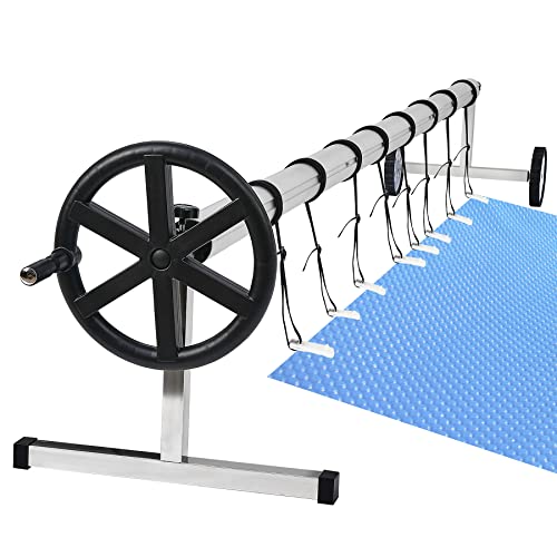 SUBTLETY 300cm-570cm Alu Aufrollsysteme für Poolfolien Mobile Pool Aufroller mit Rädern & Bänder Witterungsbeständig Aufrollvorrichtung für Solarplane Poolplane & Abdeckung Hängende Solarrolle (Typ A) von SUBTLETY