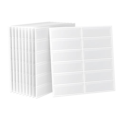 SUBTLETY 3D PVC Wandpaneele Abziehen & Aufkleben Klebefliesen 30x30cm Selbstklebend Fliesenaufkleber 10 Stück Spritzschutz Porzellanspan-Optik Klebefliesen für Küche Bad Büro (Weiß) von SUBTLETY