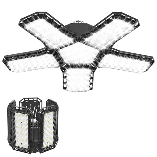 SUBTLETY 4 Stück 72W LED Garagenleuchten 6500K Kaltweiß Faltbare Deckenleuchte mit 90° Verstellbarem Panel E26/E27 Werkstattlampe IP44 Hallenstrahler Garagenbeleuchtung für Keller Lagerraum SUBTLETY 4 Stück 72W LED Garagenleuchten 6500K Kaltweiß Faltbare Deckenleuchte mit 90° Verstellbarem Panel E26/E27 Werkstattlampe IP44 Hallenstrahler Garagenbeleuchtung für Keller Lagerraum von SUBTLETY
