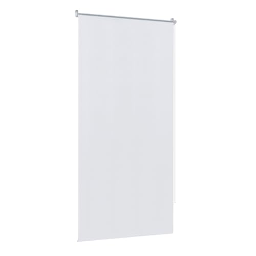 SUBTLETY Klemmfix Verdunkelungsrollo ohne Bohren 80x210cm Privacy- & Sonnenschutz Fensterdekoration Rollos Blickdichte Jalousien Verstellbar Seitenzugrollos für Fenster & Türen (Weiß) von SUBTLETY