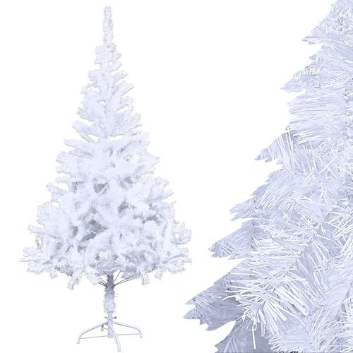 SUBTLETY Weihnachtsbaum Künstlich 180cm mit Metall Ständer und 500 Astspitzen (Ø ca. 105cm) Weiß Tannenbaum Künstlich Weihnachtsbäume aus Schwer Entflammbar PVC Schnellaufbau Klappsystem von SUBTLETY