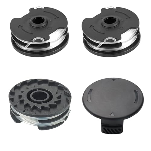 SUCANY Ersatzfadenspule Für Parkside,Nylon Rasentrimmer-Ersatzfadenspule,Passend für LIDL Parkside PRT 550 A1/A3、PRTA 20-Li A1/B2/C3、PRT 300 A1(3 Ersatzspulen +1 Kappe) von SUCANY