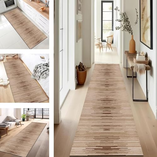 Läufer Flur Küche Waschbar rutschfest 60X100CM Teppichläufer Lang Küchenteppich Flurteppich Braun Küchenläufer Teppichmatten Korridor Wohnzimmer Schlafzimmer Meterware Schmutzfangmatte Fußmatte Läufer Flur Küche Waschbar rutschfest 60X100CM Teppichläufer Lang Küchenteppich Flurteppich Braun Küchenläufer Teppichmatten Korridor Wohnzimmer Schlafzimmer Meterware Schmutzfangmatte Fußmatte von SUCERU