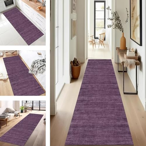 SUCERU Läufer Teppich Lang Flur Küche rutschfest Waschbar Korridor Teppichmatten Dunkelviolett 50X200CM Küchenteppich Küchenläufer Modern Teppichläufer Flur Schlafzimmer Wohnzimmer Meterware Eingang SUCERU Läufer Teppich Lang Flur Küche rutschfest Waschbar Korridor Teppichmatten Dunkelviolett 50X200CM Küchenteppich Küchenläufer Modern Teppichläufer Flur Schlafzimmer Wohnzimmer Meterware Eingang von SUCERU