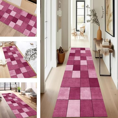 SUCERU Teppich Läufer Flur Küche rutschfest Waschbar Schmutzfangläufer Dauerhaft 100X400CM Rosa Korridor Teppichläufer Flurteppich für Wohnzimmer Schlafzimmer Büro Esszimmer Küchenläufer SUCERU Teppich Läufer Flur Küche rutschfest Waschbar Schmutzfangläufer Dauerhaft 100X400CM Rosa Korridor Teppichläufer Flurteppich für Wohnzimmer Schlafzimmer Büro Esszimmer Küchenläufer von SUCERU